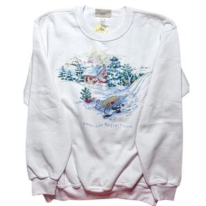 NEW OLD STOCK RARE VINTAGE Northern Reflections White Sweatshirt Winter Snowman